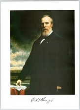RUTHERFORD B. HAYES 8.5"X11" PRESIDENTIAL PORTRAIT Book Magazine Photo Page M122