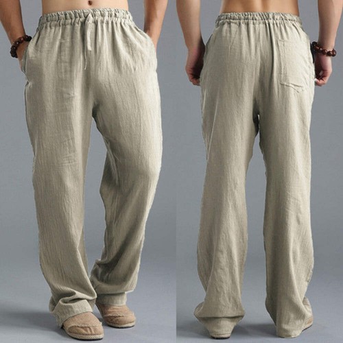 Men's Breathable Linen Loose Casual Sports Pants - Picture 5 of 44