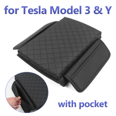 Arm Rest Box Cushion Protection Mat for Car Center Console Elbow Support Pad BK.