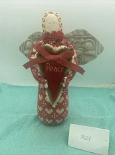 Free Standing Christmas  Peace Cloth Angel Carol King:Paula Buttel  Metal Wings