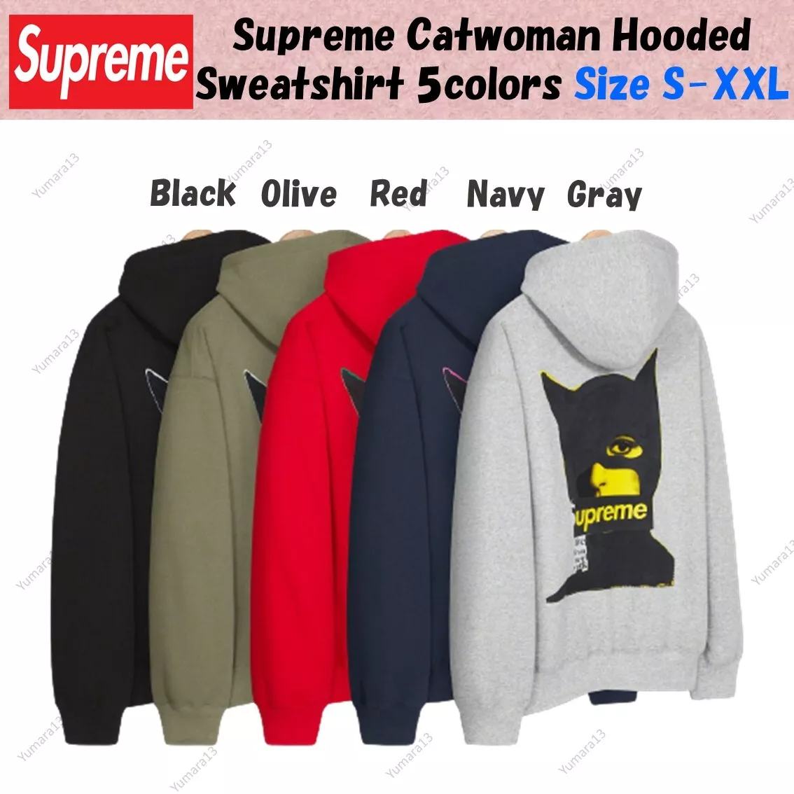 Supreme Catwoman Hooded Sweatshirt 5colors Size S-XXL New