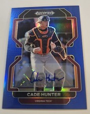 2022 PRIZM DRAFT PICKS CADE HUNTER BLUE PRIZM AUTOGRAPH PROSPECT #61/99 