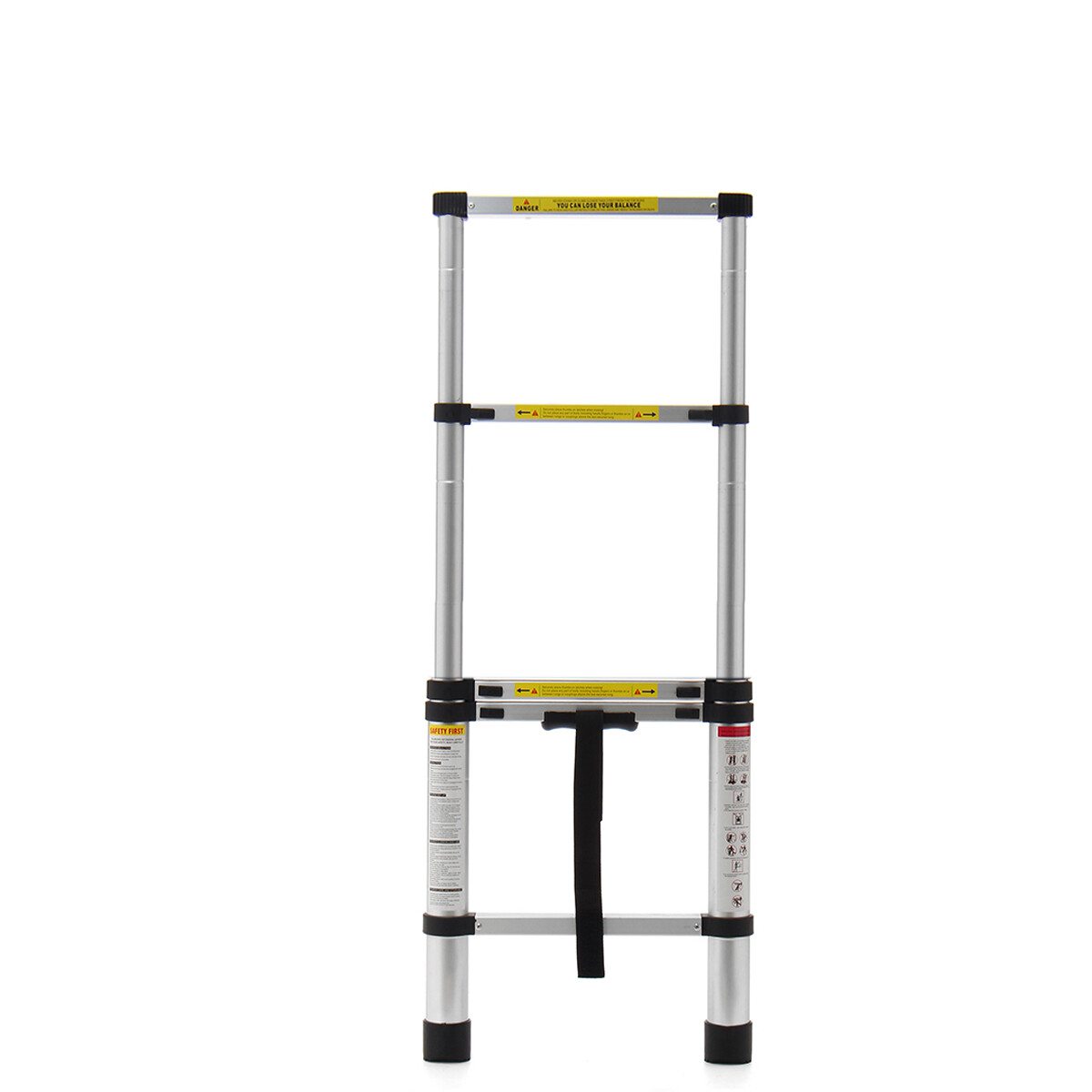 4.6Ft Aluminium Telescopic Ladder Heavy Duty Extension Step Foldable