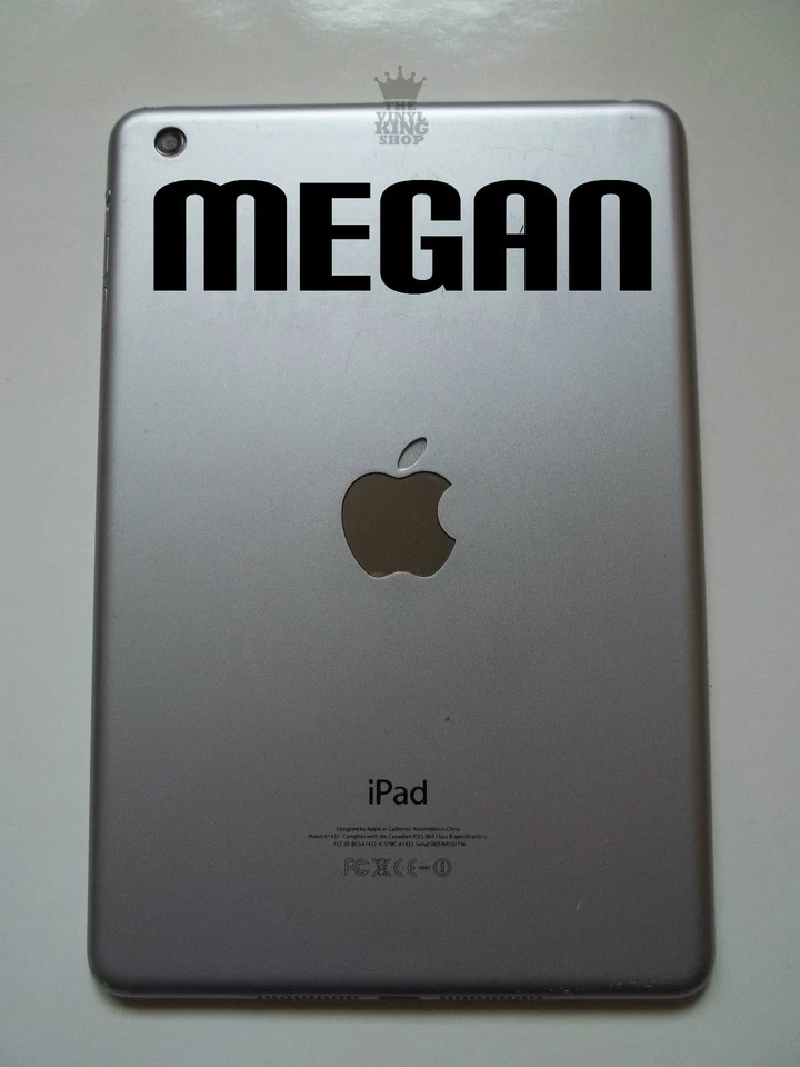 1 x Personalised Custom Name Decal - Vinyl Sticker for iPad Air Decal Block Font - Image 4 of 4