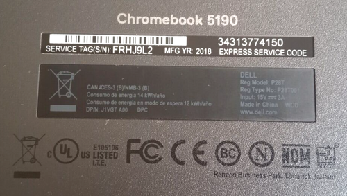 Dell Chromebook 5190 - Pannello cover base - 094HWN - 2018 - Pronto per l'installazione - Foto 3 di 3