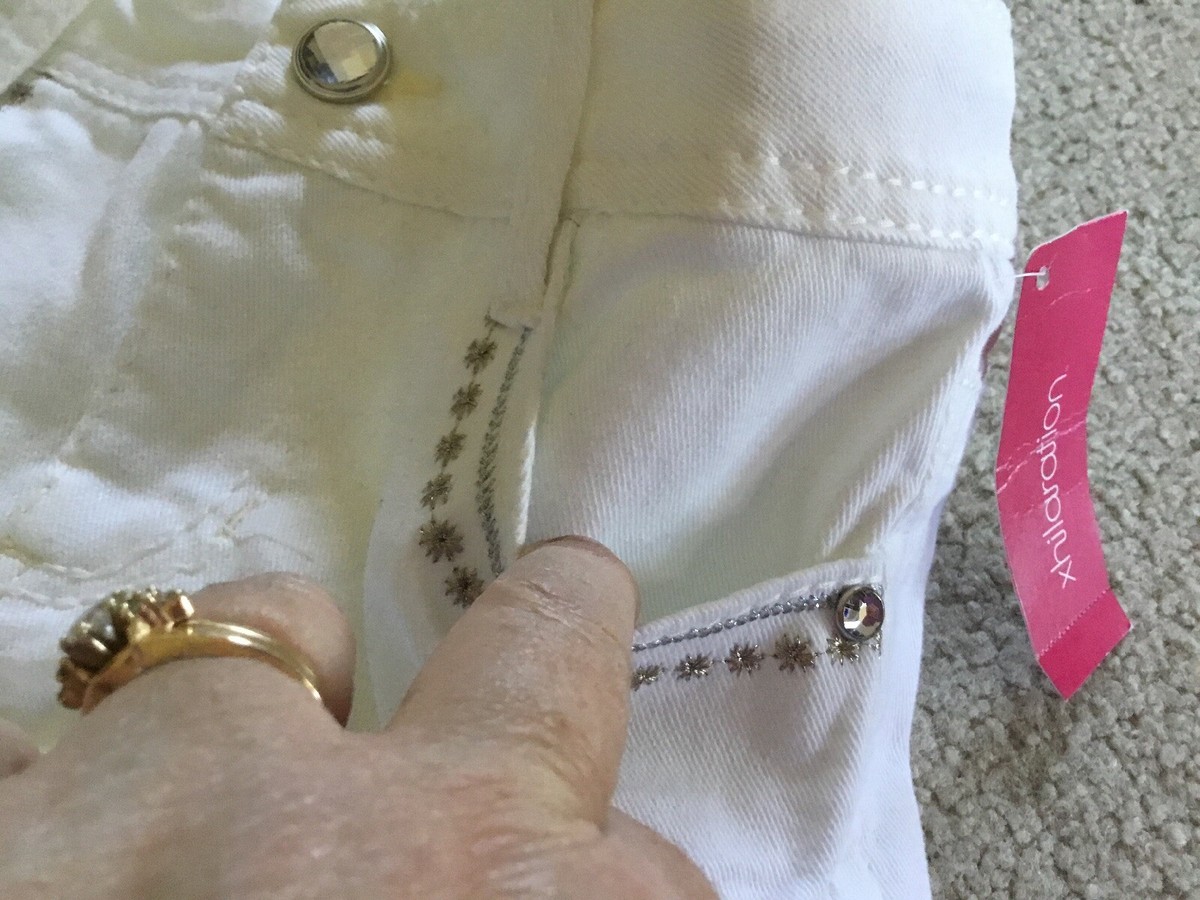 Capri Blanc Fille Xhilaration Taille 10 Avec Accents Brillants – Neuf Avec étiquette, Parfait Pour L'été