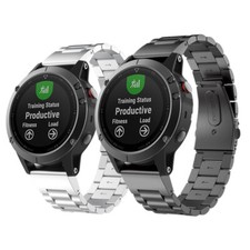 Quick Fit Stainless Steel Watch Band Strap For Garmin Fenix 7 7X 6 6X 5 5X 3 HR
