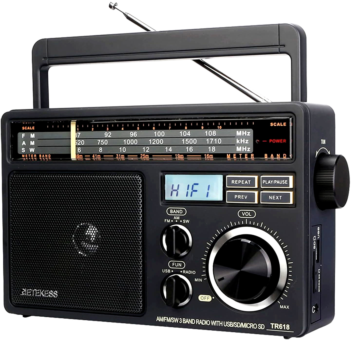 Poste radio AM/FM Retekess TR618 pour capter partout sans coupure internet