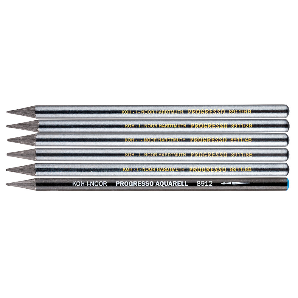 PROGRESSO Woodless GRAPHITE Sticks Set Pencil Aquarell KOH-I-NOOR