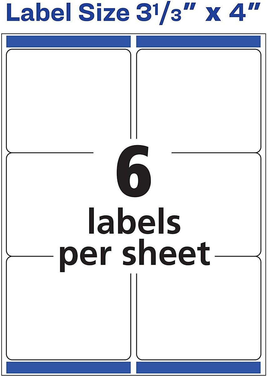 Avery TrueBlock Laser Shipping Label 3 1/3