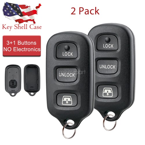 2 Replacement For 2003 2004 2005 2006 Toyota 4Runner Key Fob Remote Shell Case