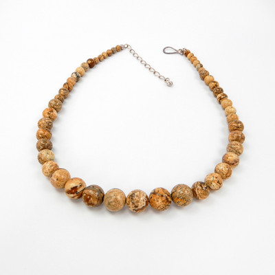 Jay King DTR Mine Finds Graduated Jasper 925 Silver Necklace Unisex Jewerly Gift