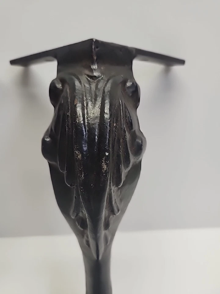 Juego de 4 patas de muebles de bola negra con patas de garra de hierro fundido acabado negro nunca usadas Foto 4 de 4