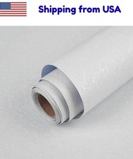 White Textured Peel and Stick Wallpaper - Removable Vinyl Wrap - 15.7" x 118"