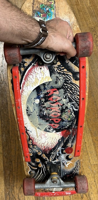 VTG Skateboard Santa Cruz 1988 Rob Roskopp Eye OG Gullwing Trucks Lester Wheels