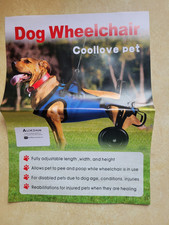 Lokshun Dog Wheelchair for Back Legs -SIZE XS Blue READ open box