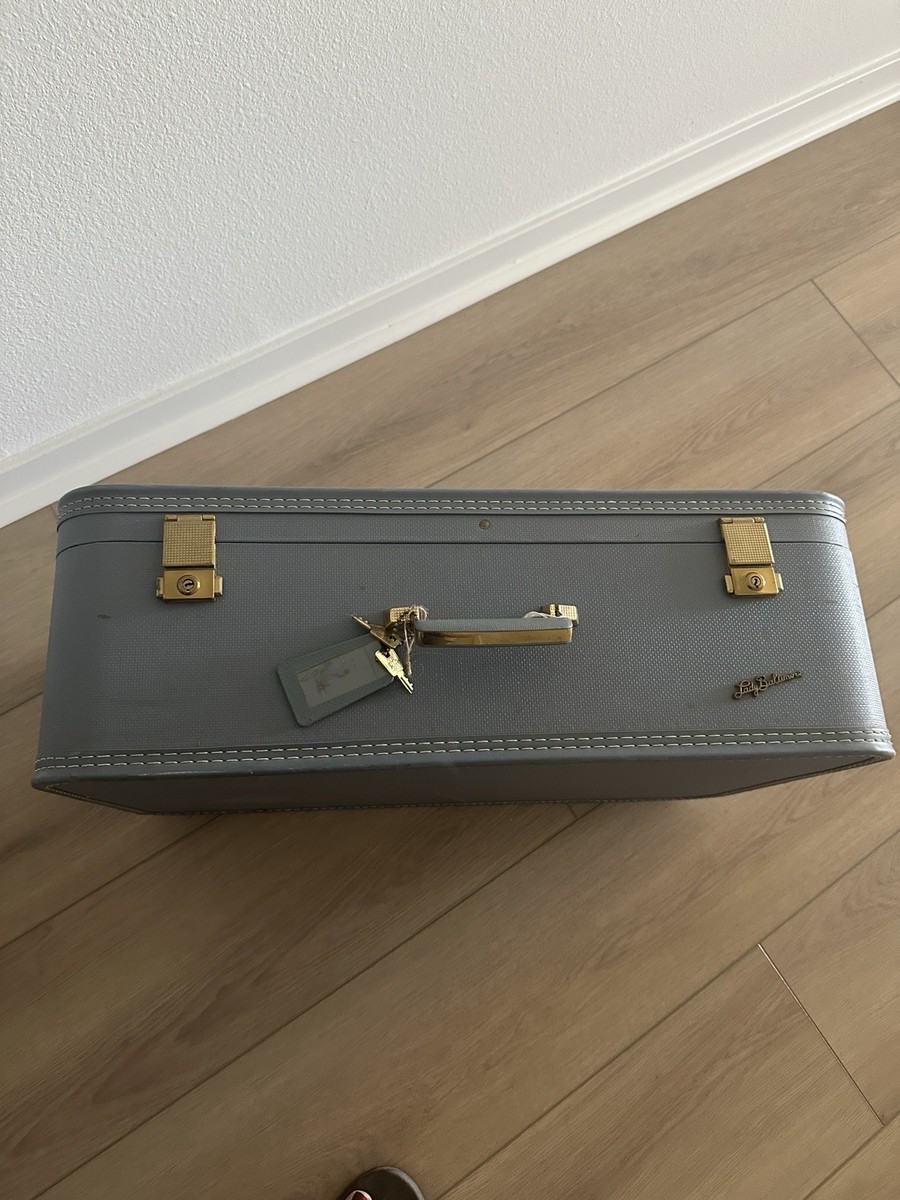 Lady Baltimore Vintage Blue Hard Shell Suitcase Locking Extra