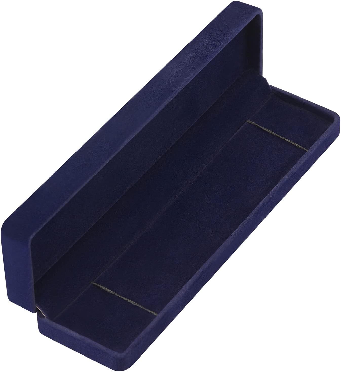 LETURE 2 Pieces Long Velvet Jewelry Chain Necklace Gift Box Set, Blue 