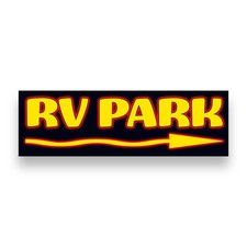 RV Park Right Arrow Vinyl Banner with Optional Sizes (Made in the USA)