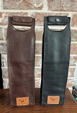 Will Leather Goods, Wine Tote, Bottle Holder, Genuine Leather