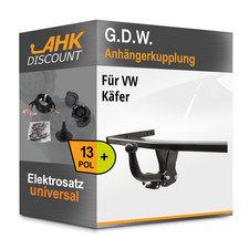 Für VW Käfer 06.1967-12.2003 G.D.W. Anhängerkupplung starr + 13polig E-Satz AHK