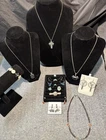 Sterling Silver 925 Vintage Jewelry Lot Necklaces Earrings Bracelet Rings $clip