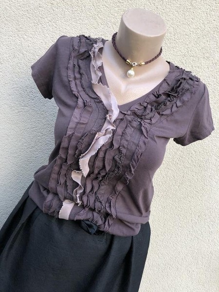 Women Max Mara Shirt Brown Linen Cotton 34