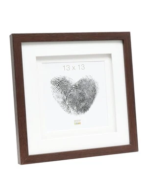 Bilderrahmen mit doppeltem Passepartout Braun  S65KQ1 für Bildgröße 13x13cm  ... - Bild 1 von 3