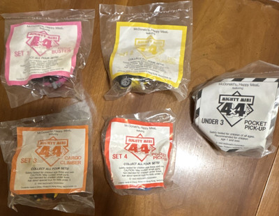 McDonald s Mighty Mini 4x4 s Happy Meal Toy Set of 5 with under 3 toy (1990)