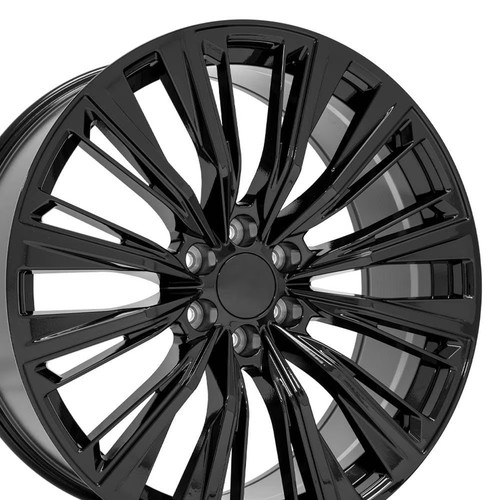 1 X OEP 176BM 24X10 6X5.50 78.1 Hub +24 Offset Black Wheel Rim main image 1