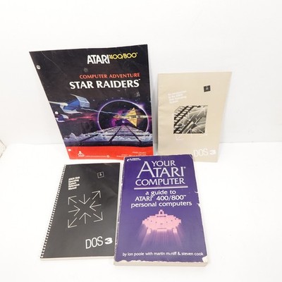 Vintage Atari 400/800 Manuals Lot DOS 3 Star Raiders Your Atari Computer
