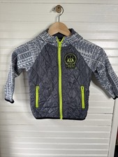 Star Wars Boys Darth Vader Quilted Hoodie Jacket size 4TGray Neon Green Full Zip