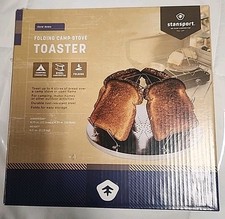 SEALED NEW Folding Camp Stove/ Open Flame Toaster Stansport Stainless 4 Slice 