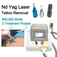 2000mj Q Switched ND Yag Laser Tattoo Removal Freckle Treatment Machine 3 Tips