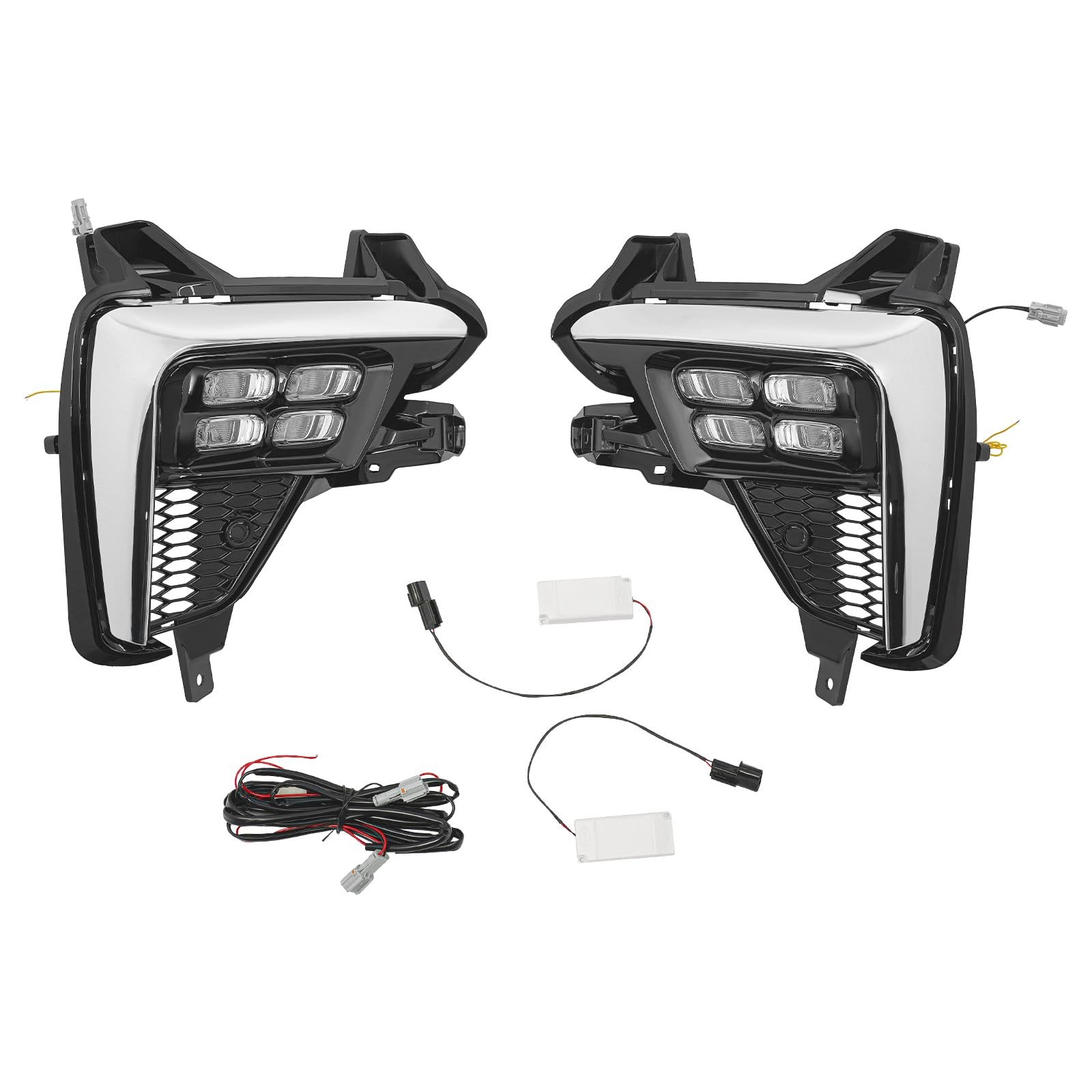 LED Fog Lights Daytime Running for K3 Forte Cerato 2019-2021 Black Housing Pair