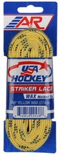 A R Sports USA Hockey Striker Laces, Waxed 108" - Yellow