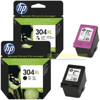 2 Original Tintenpatronen Hp 304 Xl Schwarz + Color Hp Deskjet 3720 3730 3732