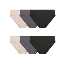 Fruit of the Loom Womens 6/M 6 Pack Microfiber Bikini Bottom Beach Resort M16-17