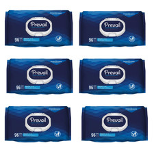 Prevail Adult Disposable Washcloths, Scented, 12 x 8 Inch, 6 Packs 576 wipes