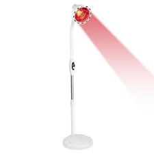 275W Floor Stand Infrared Therapy Heat Lamp Health Pain Relief Physiotherap Tool