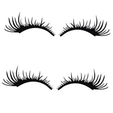 Car Eyelashes for Headlight,2 Pairs Car Headlight Stickers Black Eyelashes