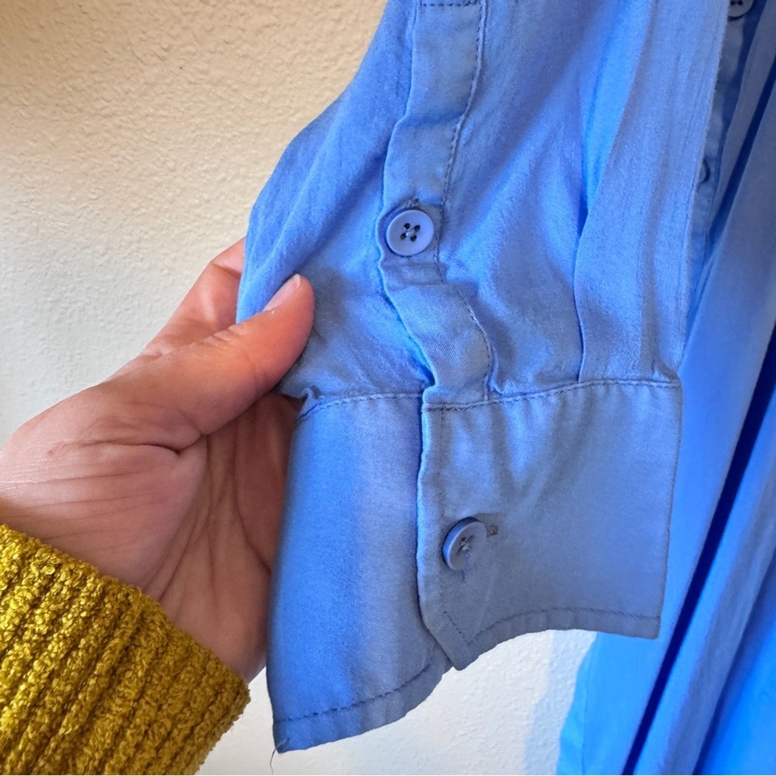 Universal Standard Blue Button Down Cardigan Swea… - image 10