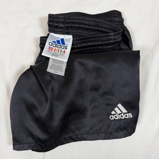 Vintage 90s Adidas Shiny Satin Nylon Shorts Mens Small Black