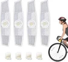 4Pcs Bike Spoke Reflectors for Night Safety, Fits Mountain & Road Bikes
