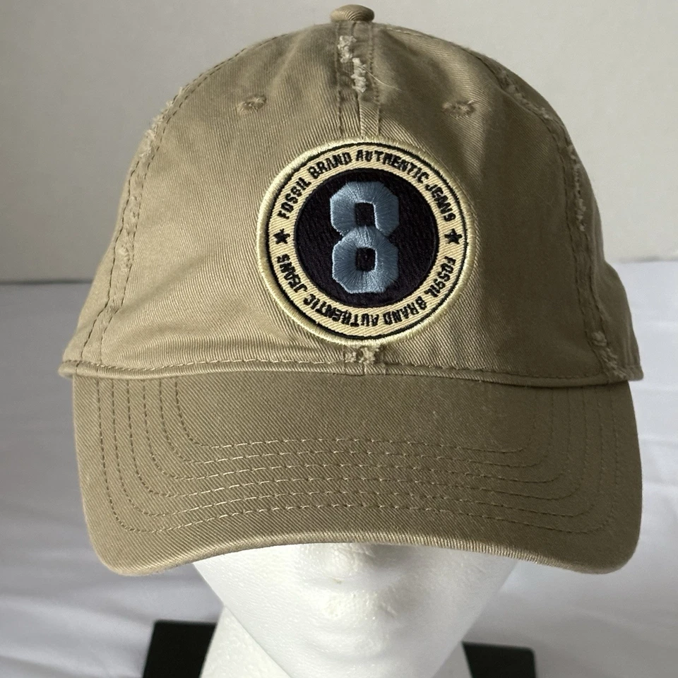 Vintage Fossil Tan Baseball Hat 100% Cotton Adjustable - Image 3 of 4