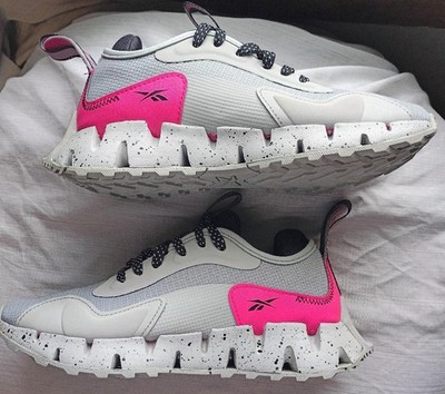 Reebok Women's Zig Dynamica Sneaker, Pure Grey/Proud Pink/Black, Size 6.5