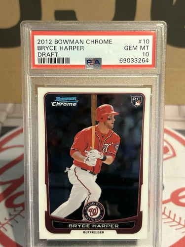 2012 Bowman Chrome Bryce Harper Draft (RC) PSA 10