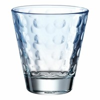 Leonardo Trinkglas Optic, Becher, Wasserglas, Kalk-Natron Glas, Hellblau, 215 Ml