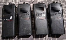 Lot of 4 - Motorola Radius GP350 Black UHF 2-Ch. 2-Way Radios - For Parts AS IS