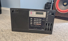 SONY ICF-2001 FM/AM/SW/SSB/CW PLL Synthesized Receiver Radio Tested W/ Video 